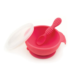 Bumkins Silicone First Feeding Set With Lid & Spoon - Assorted