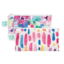 Load image into Gallery viewer, Bumkins Reusable Snack Bag 2pk Small - Watercolour Flower