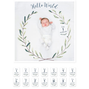 Lulujo Baby’s 1st Year - Hello World Wreath