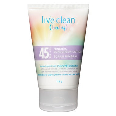 Live Clean Baby Sunscreen SPF 45