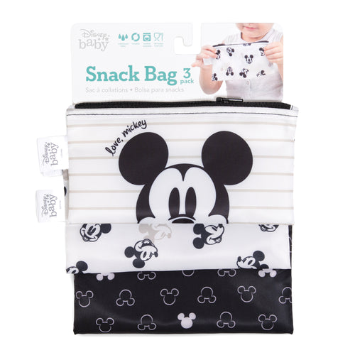 Bumkins-Disney Mickey Reusable Snack Bag 3 pk
