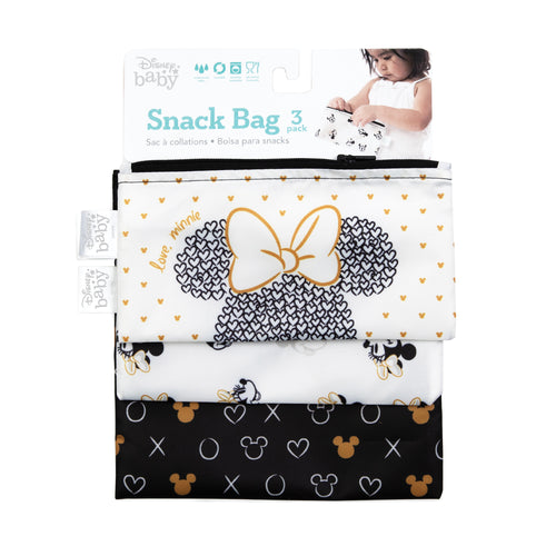 Bumkins-Disney Minnie Reusable Snack Bag 3 pk