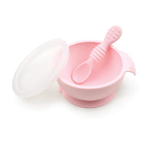 Load image into Gallery viewer, Bumkins Silicone First Feeding Set With Lid &amp; Spoon - Assorted