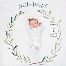 Load image into Gallery viewer, Lulujo Baby’s 1st Year - Hello World Wreath