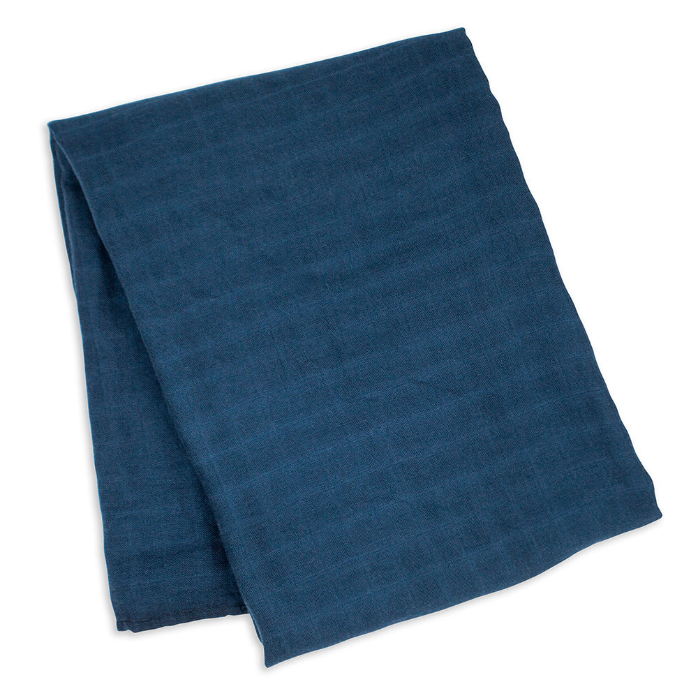 Swaddle Blanket Bamboo Cotton - Navy